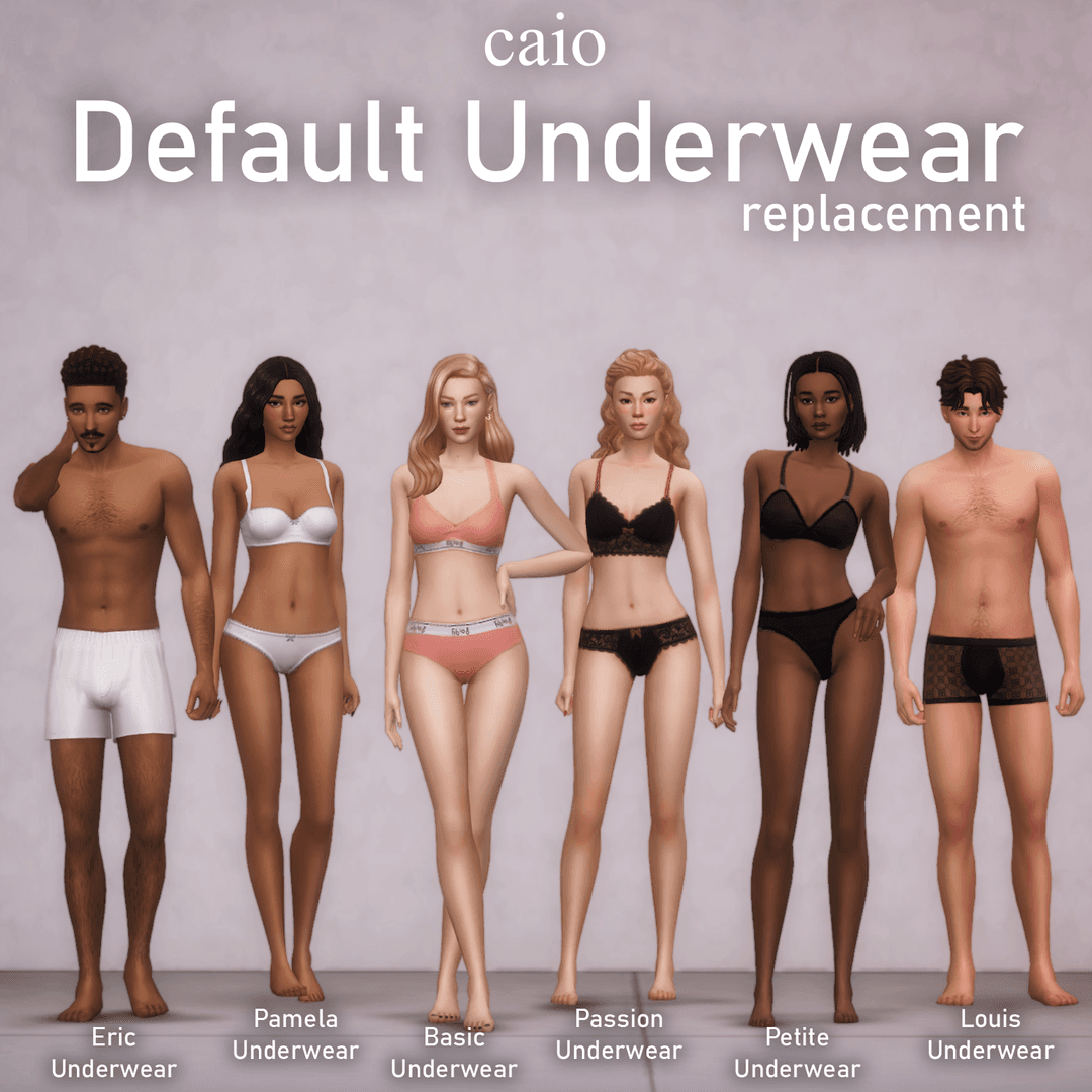 Скриншот мода Замена нижнего белья Default Underwear Replacement